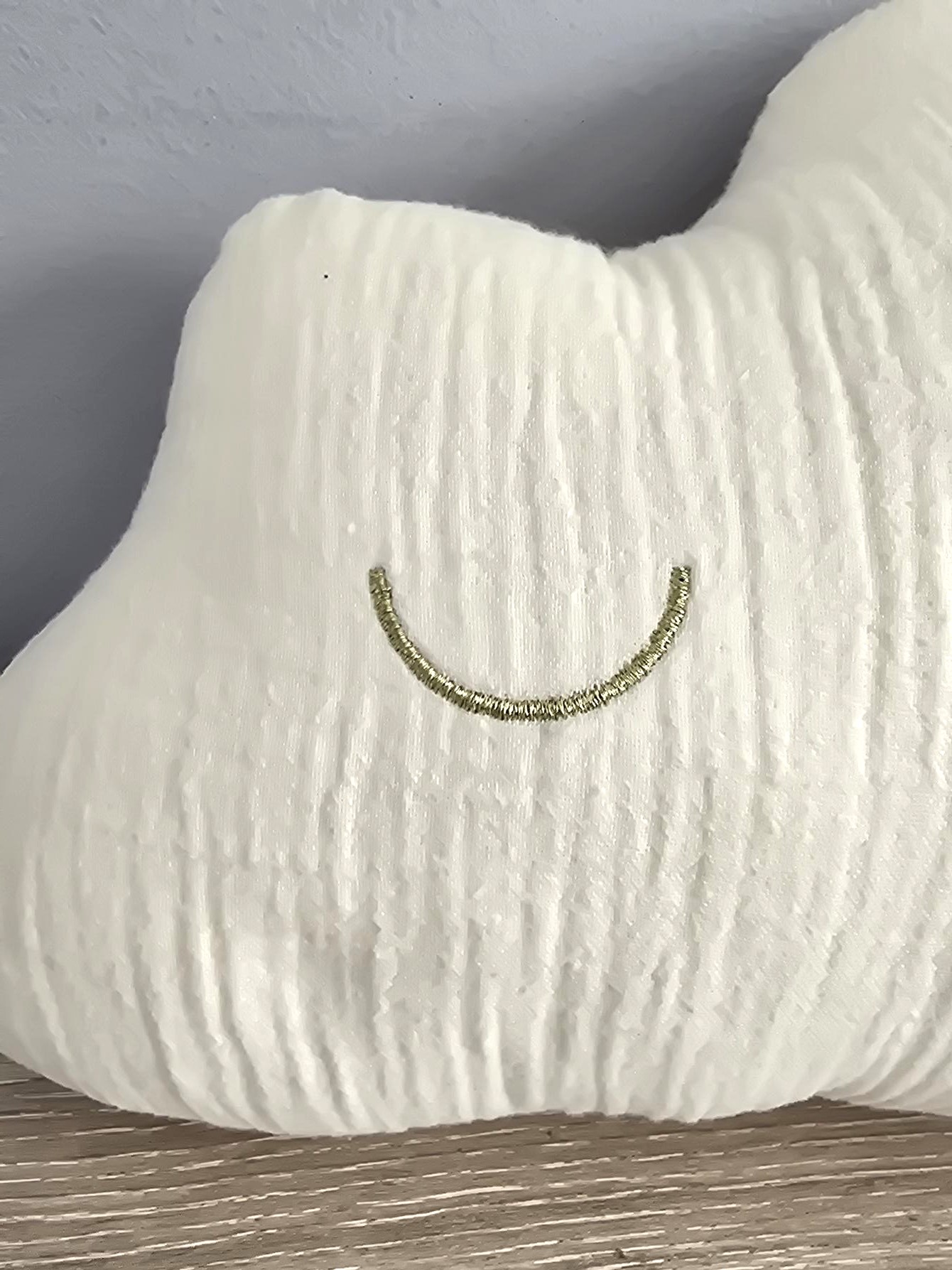 Peluche coussin nuage ivoire crème Cyrillus coton - photo numéro 4