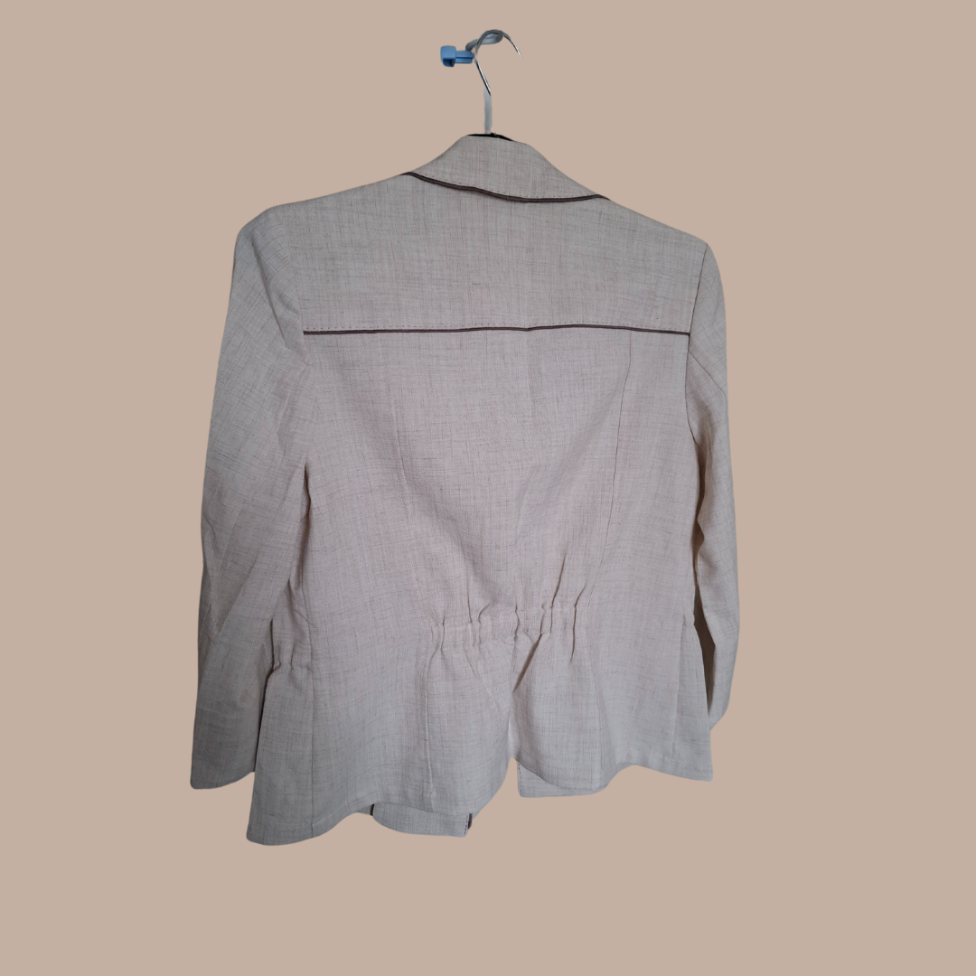 Tailleur pantacourt beige - photo numéro 3