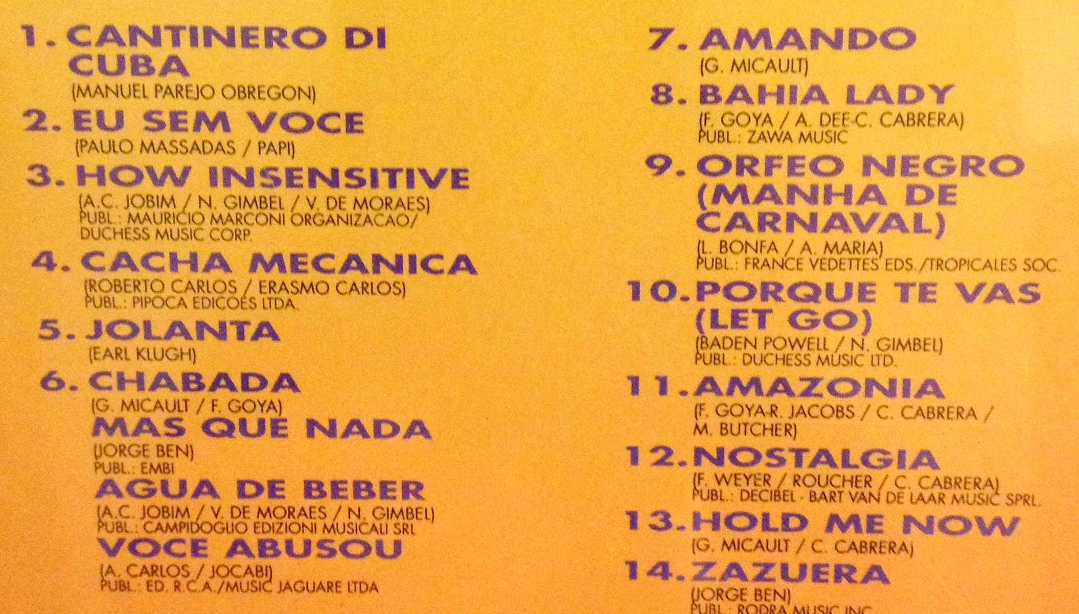 CD musique Goya et Carmina Bahia Lady - photo numéro 4