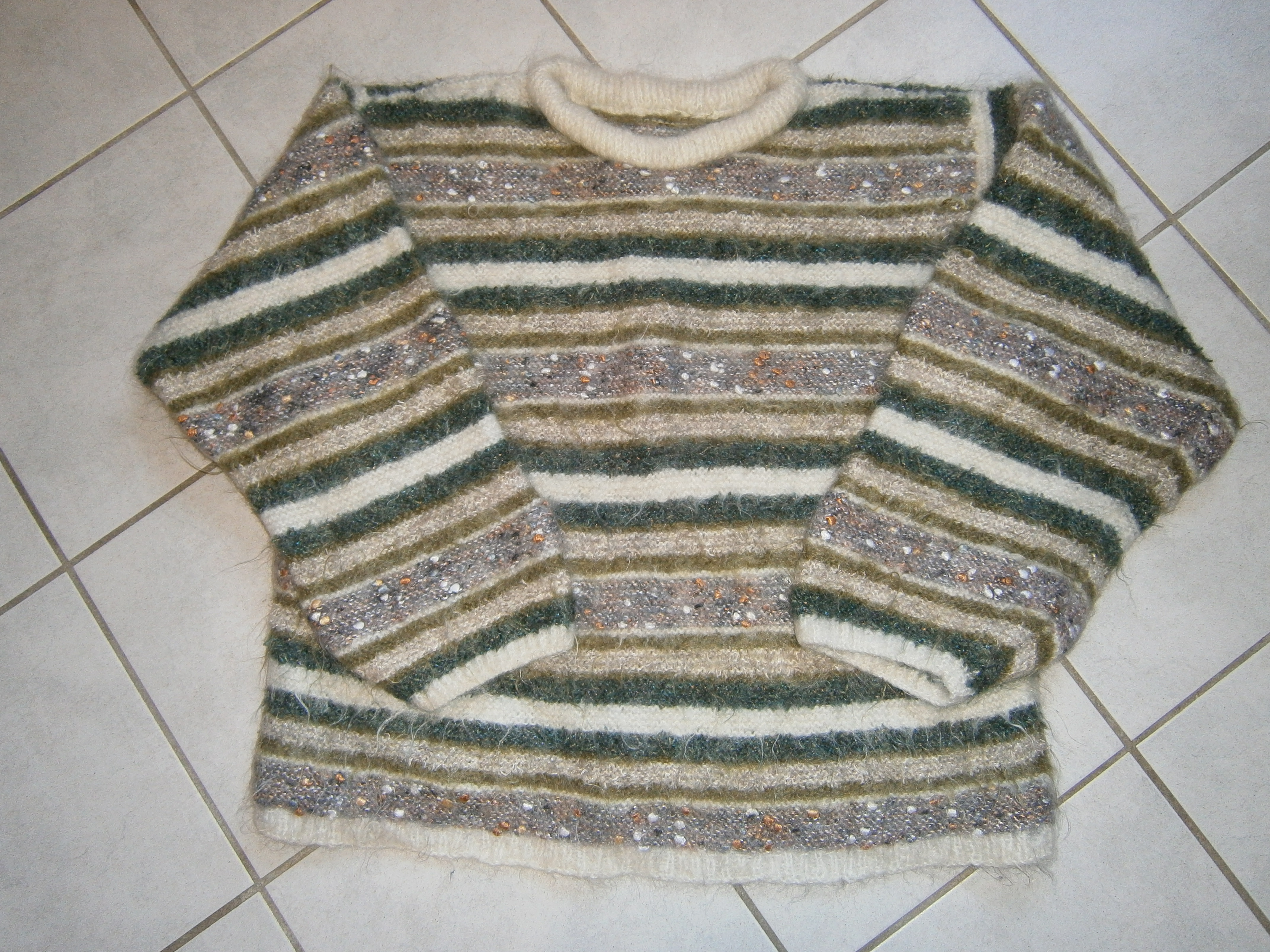 Pull ML épais fait main en laine jusqu'au 46