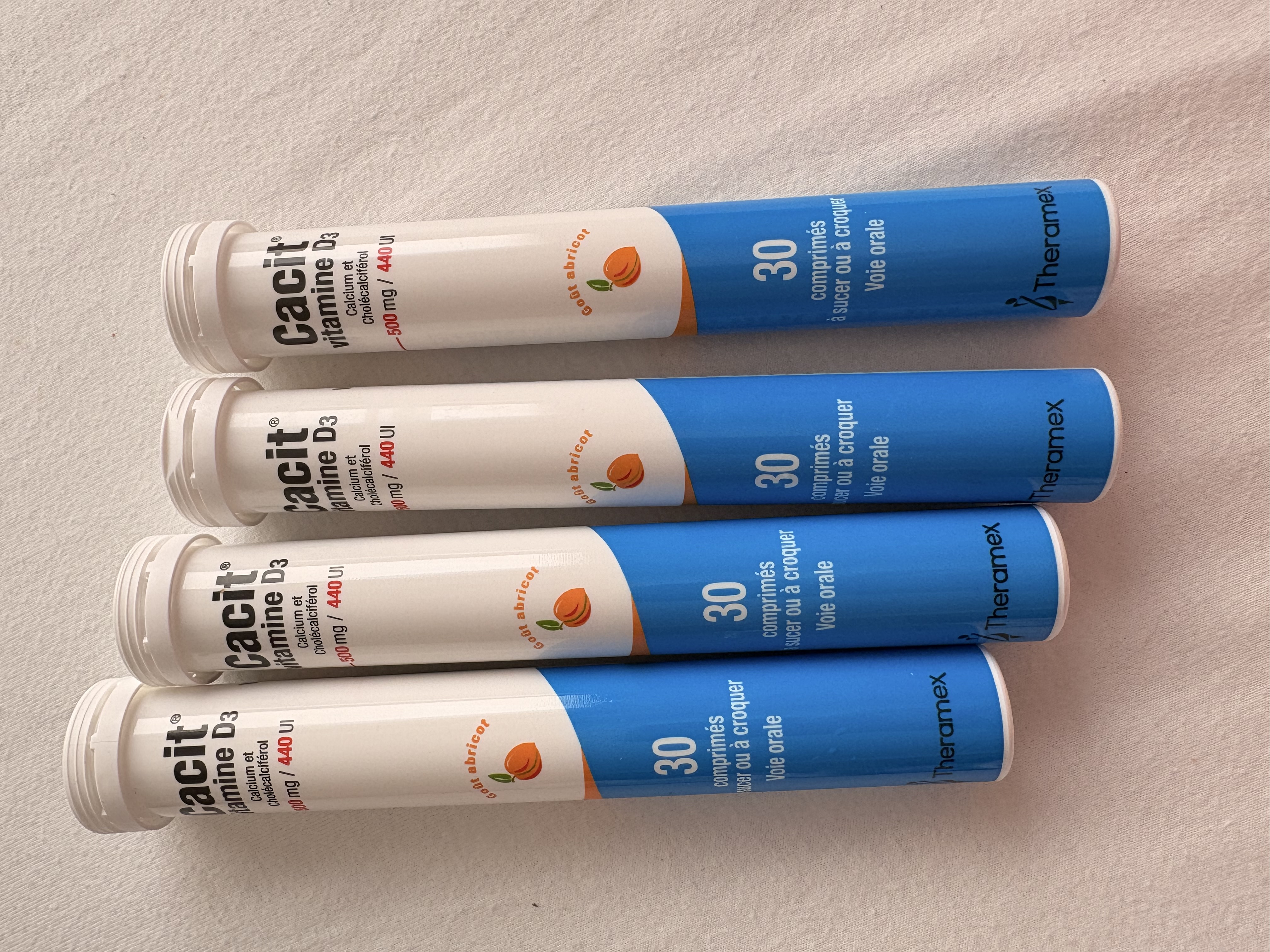 Calcium à croquer lot de 4