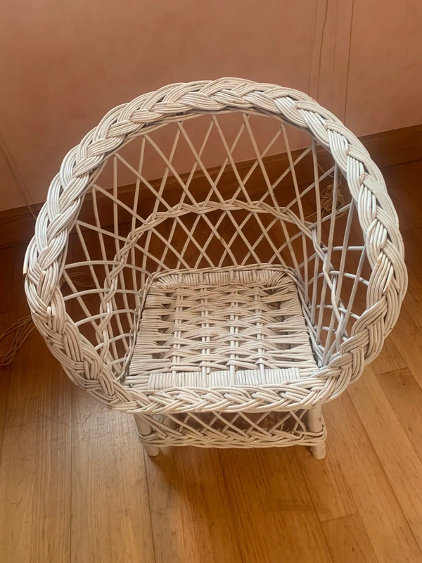 Chaise en rotin et osier enfant