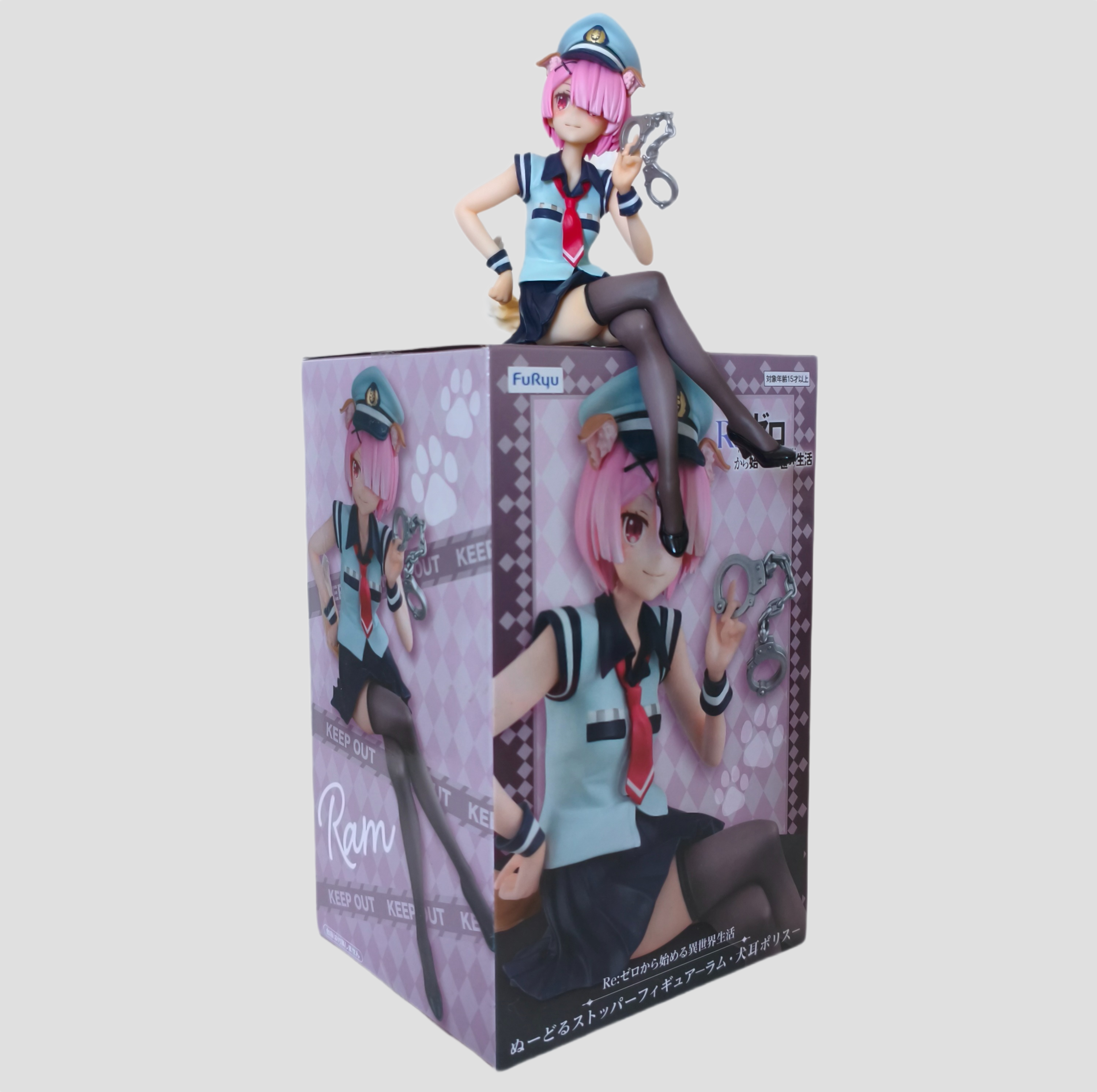 Figurine officielle FuRyu – Ram - Noodle Stopper – Police Dog-eared – Re:ZERO