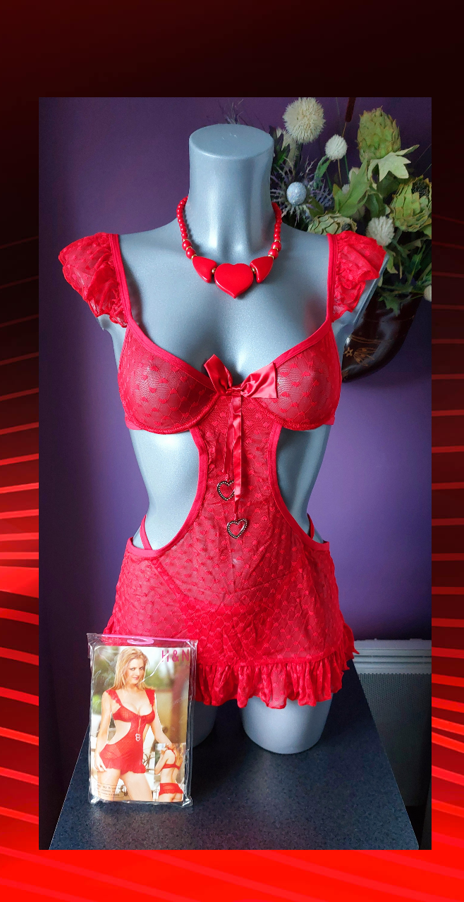 Nuisette (2 pièces) au style glamour et romantique - Taille M/L 38-40