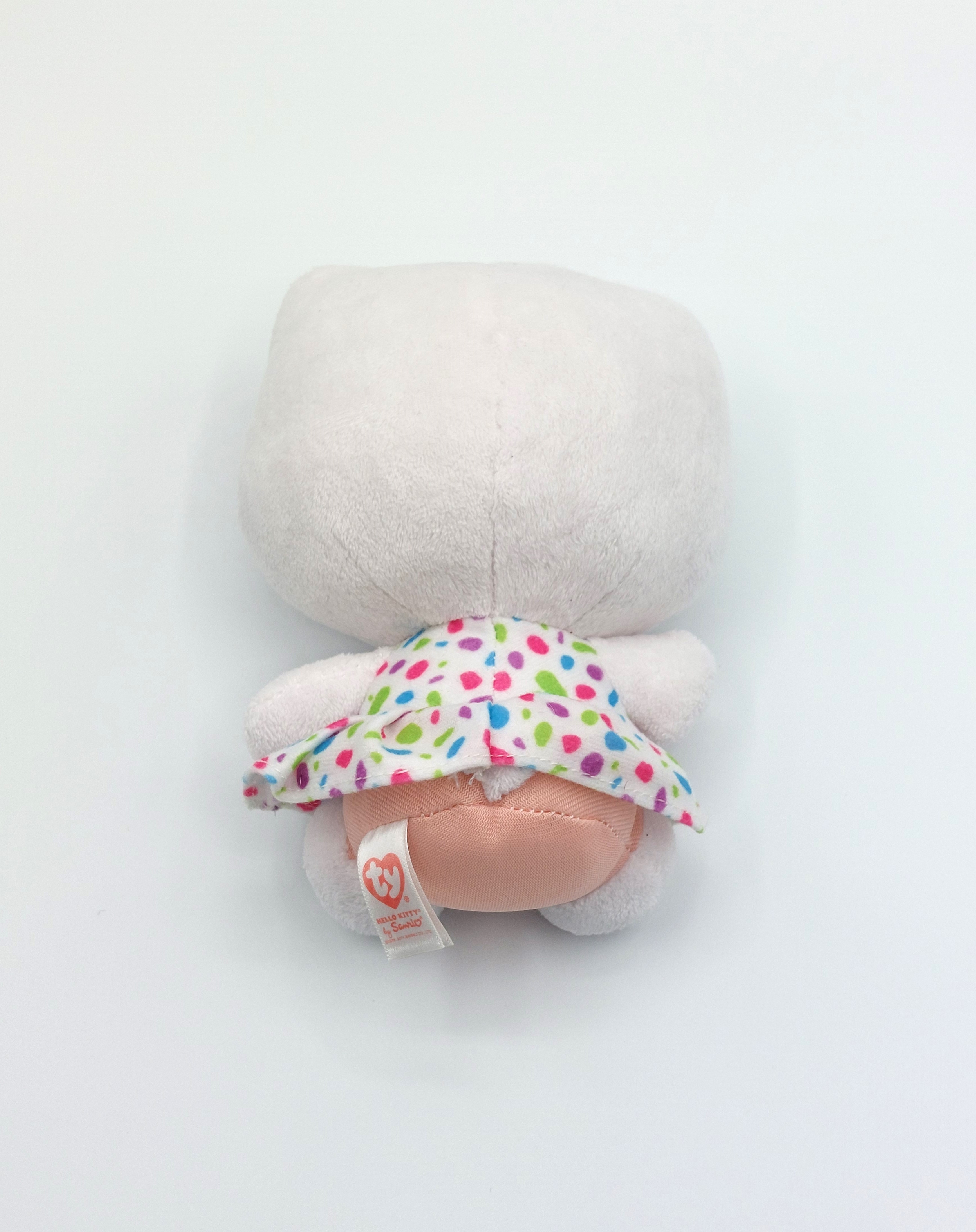 Petite peluche Hello Kitty blanc rose TY 2014 robe pois 15 cm - photo numéro 2