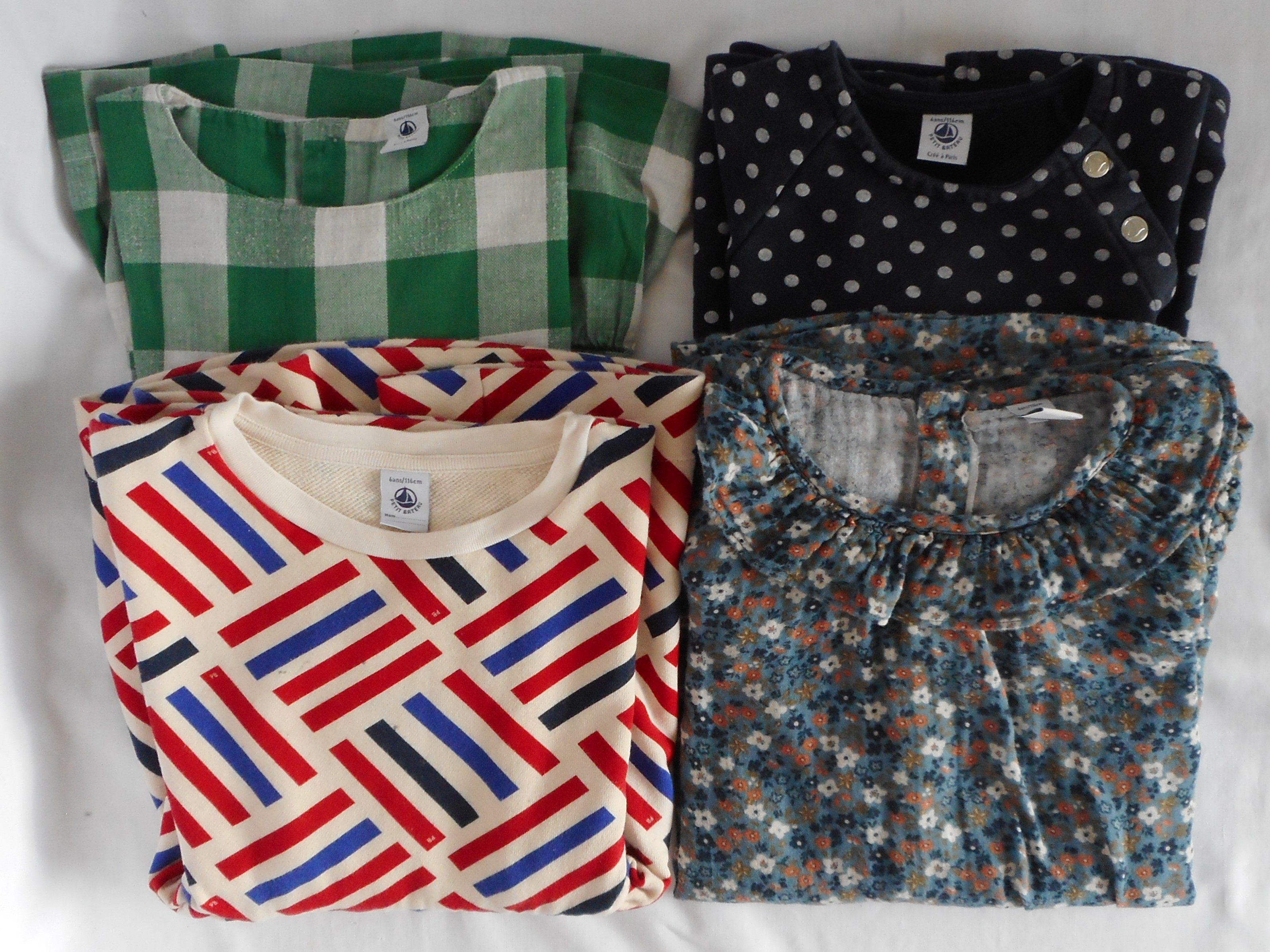 Lot de vêtements intersaison / hiver - Filles - 4 pièces - Petit Bateau - 6 ans - pour  sophgvt