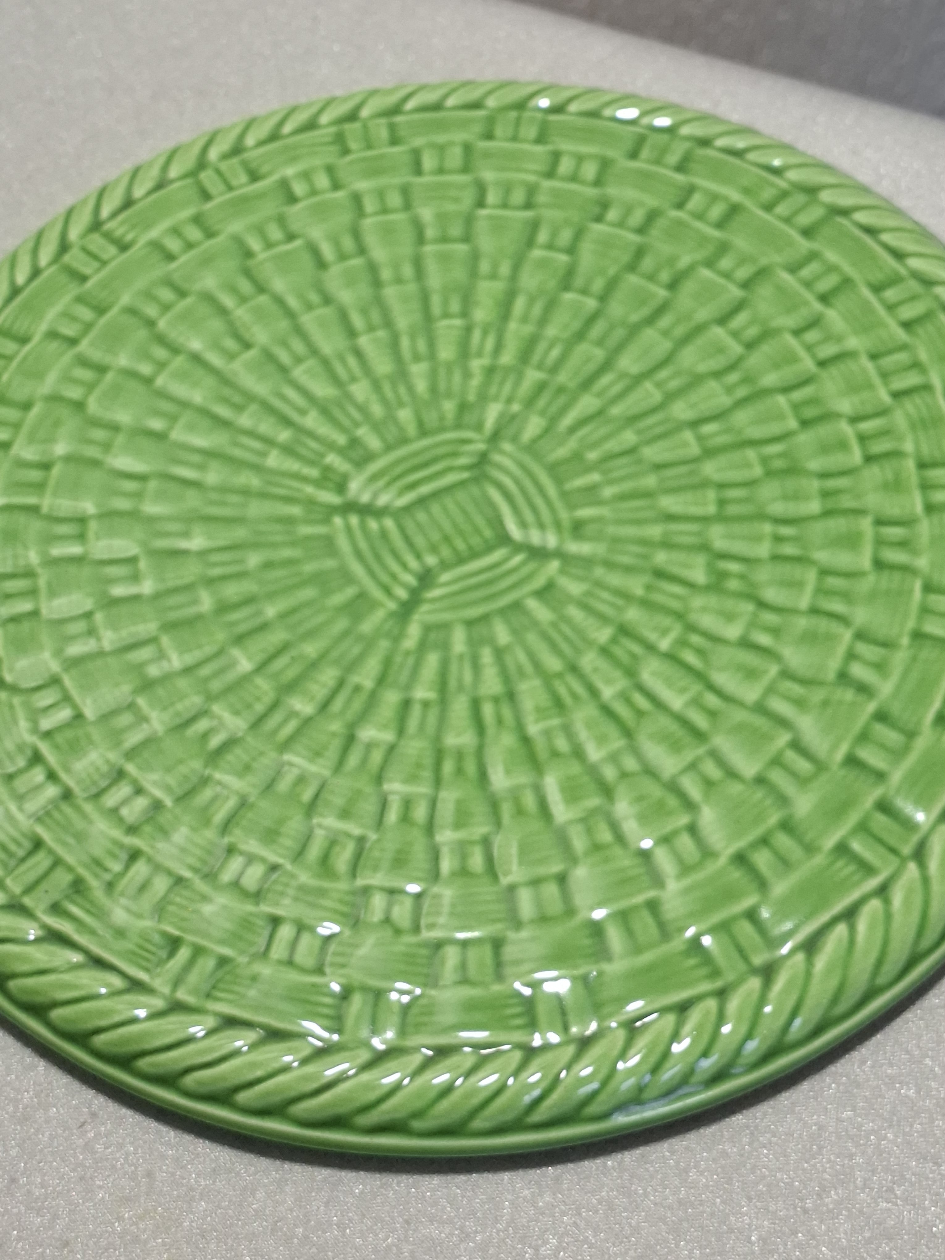Magnifique ancien grand dessous de plat rond céramique texturée années 60 excellent état - photo numéro 2
