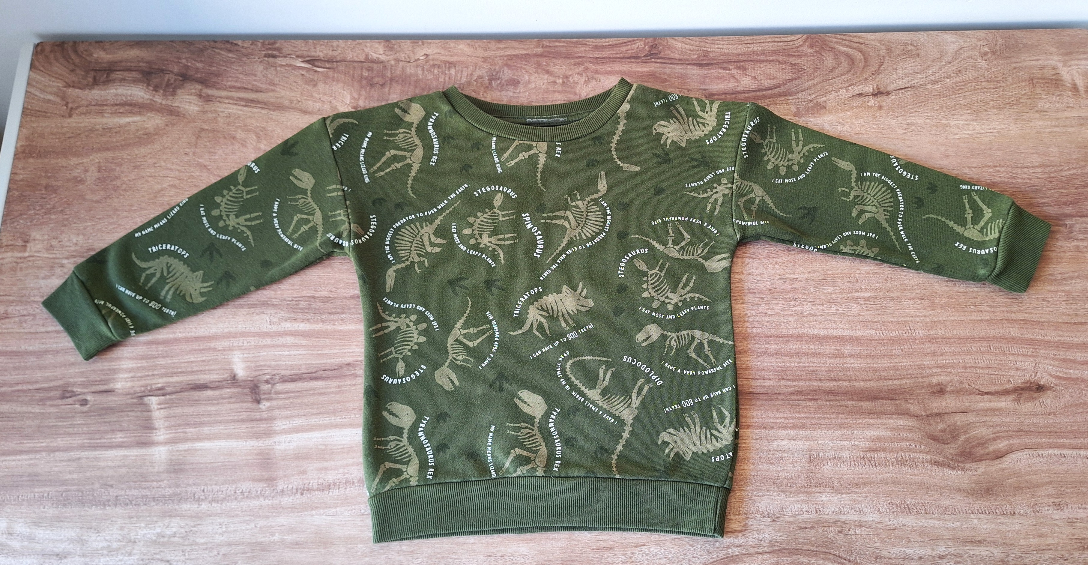 Pull vert dinosaures 2/3 ans Primark
