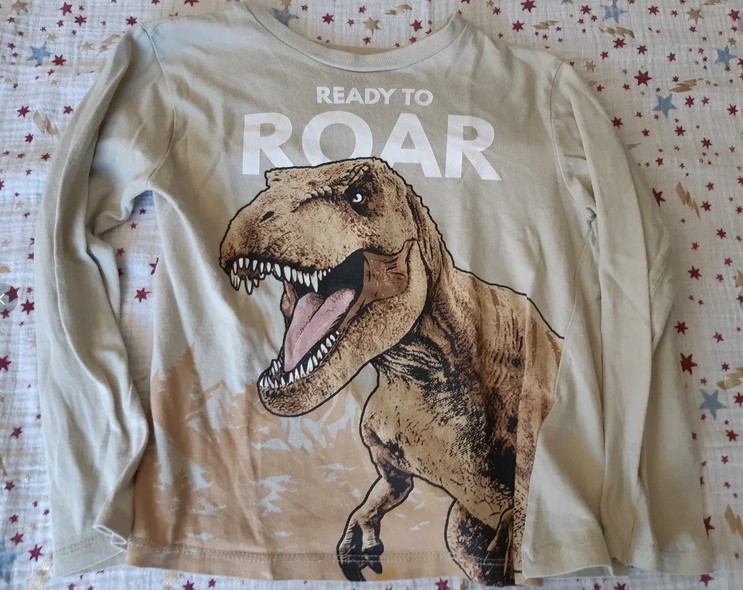 T-Shirt ML T-Rex Jurassic World 4-5 ans beige