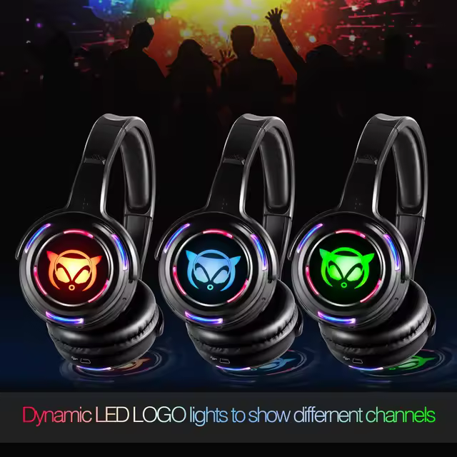 Lot de casques Silent Disco LED - photo numéro 2