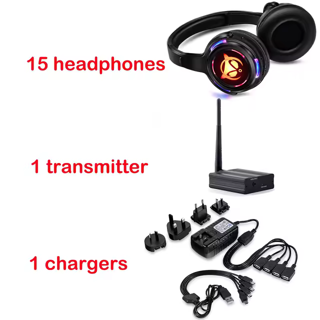 Lot de casques Silent Disco LED - photo numéro 3
