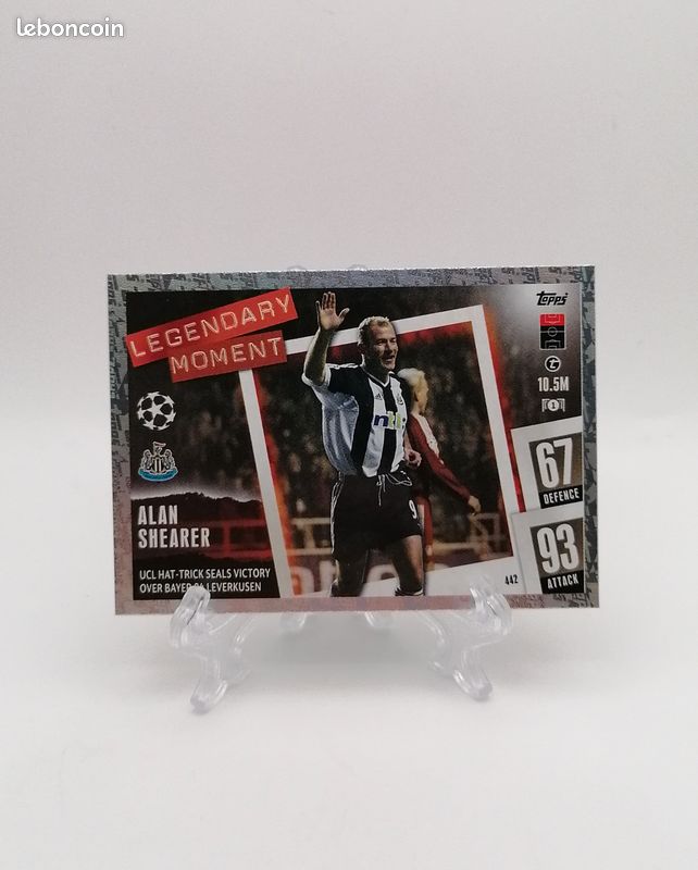 Carte Topps Match Attax 2023-24 LEGENDARY MOMENT Alain Shearer n°442 Newcastle United F.C.