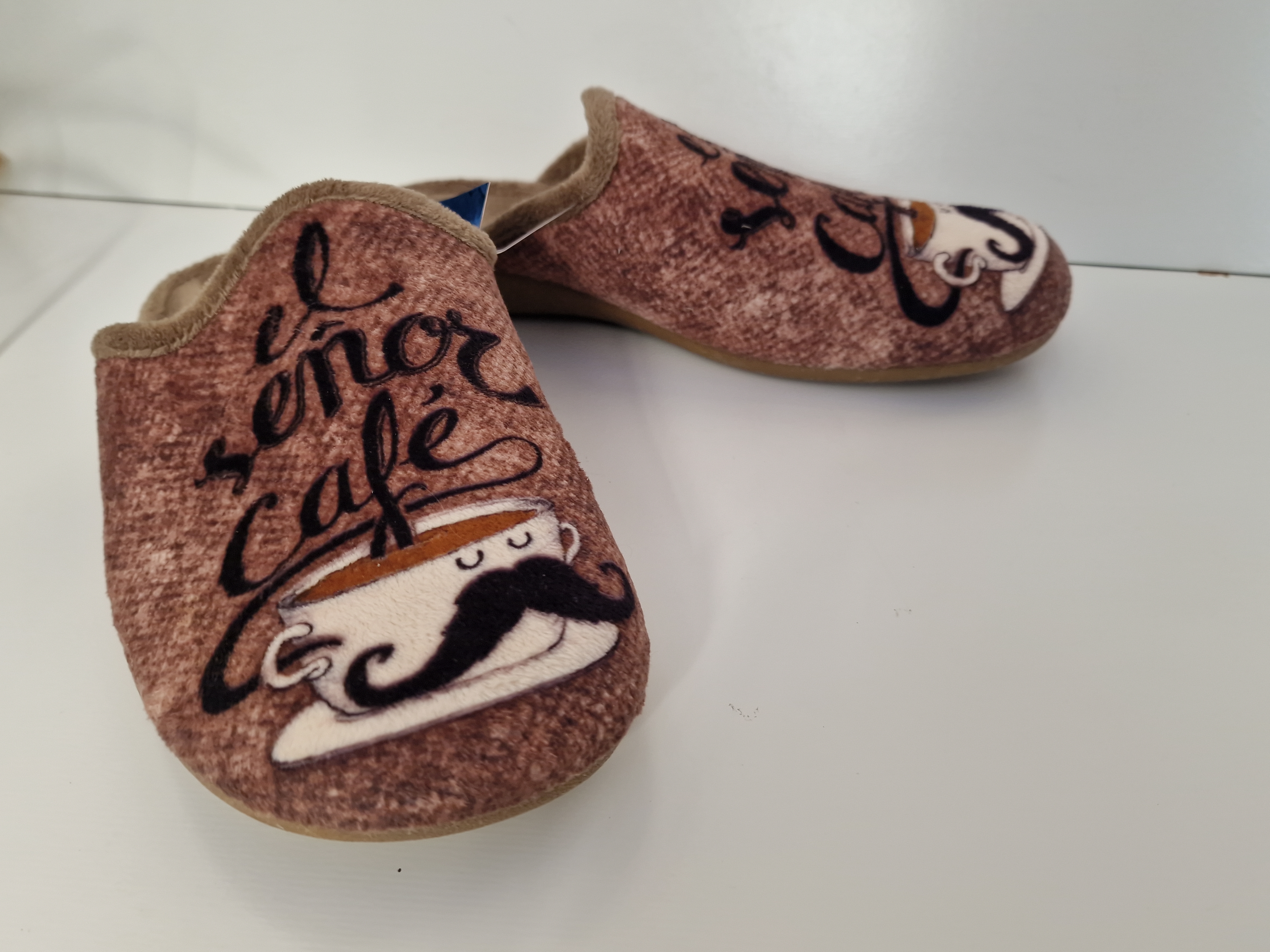 Mules Pantoufles El Señor Café Marron Noir - photo numéro 6