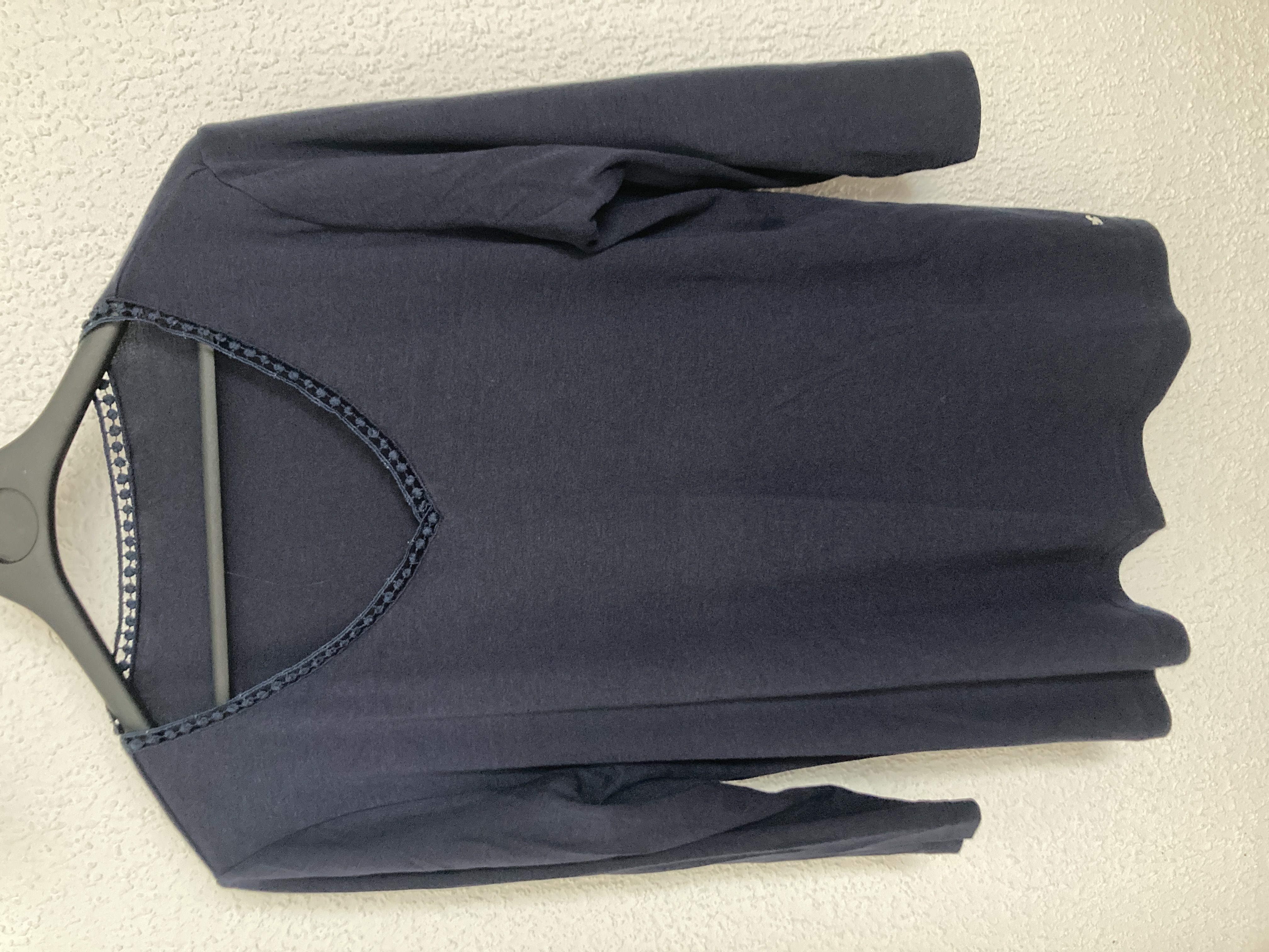 Tee-shirt bleu marine manches 3/4