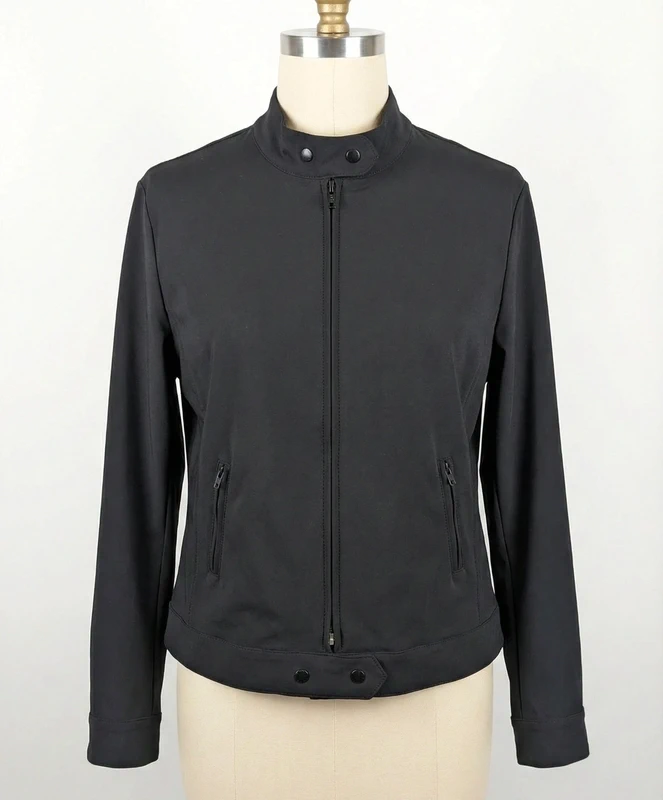 Veste Légère Noire Style Motard Clockhouse (C&A) - Taille 44 (L/XL)