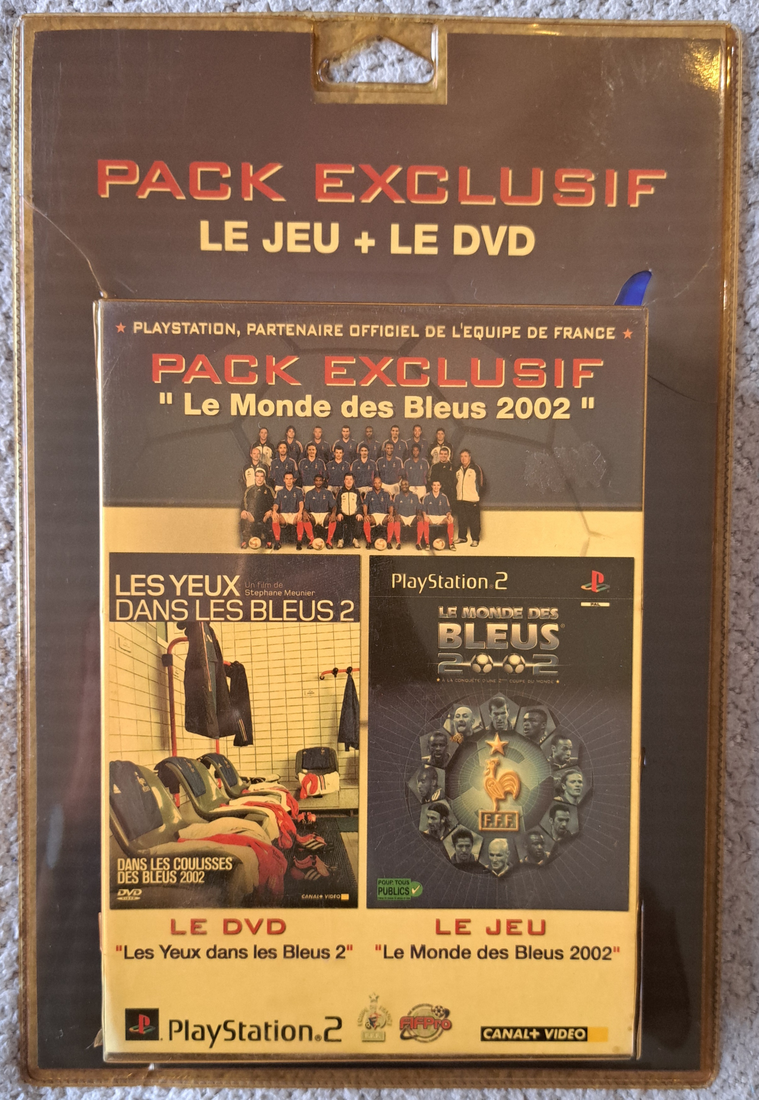 🎮 Le Monde des Bleus 2002 pack exclusif avec DVD Sony PlayStation 2 PS2 - neuf
