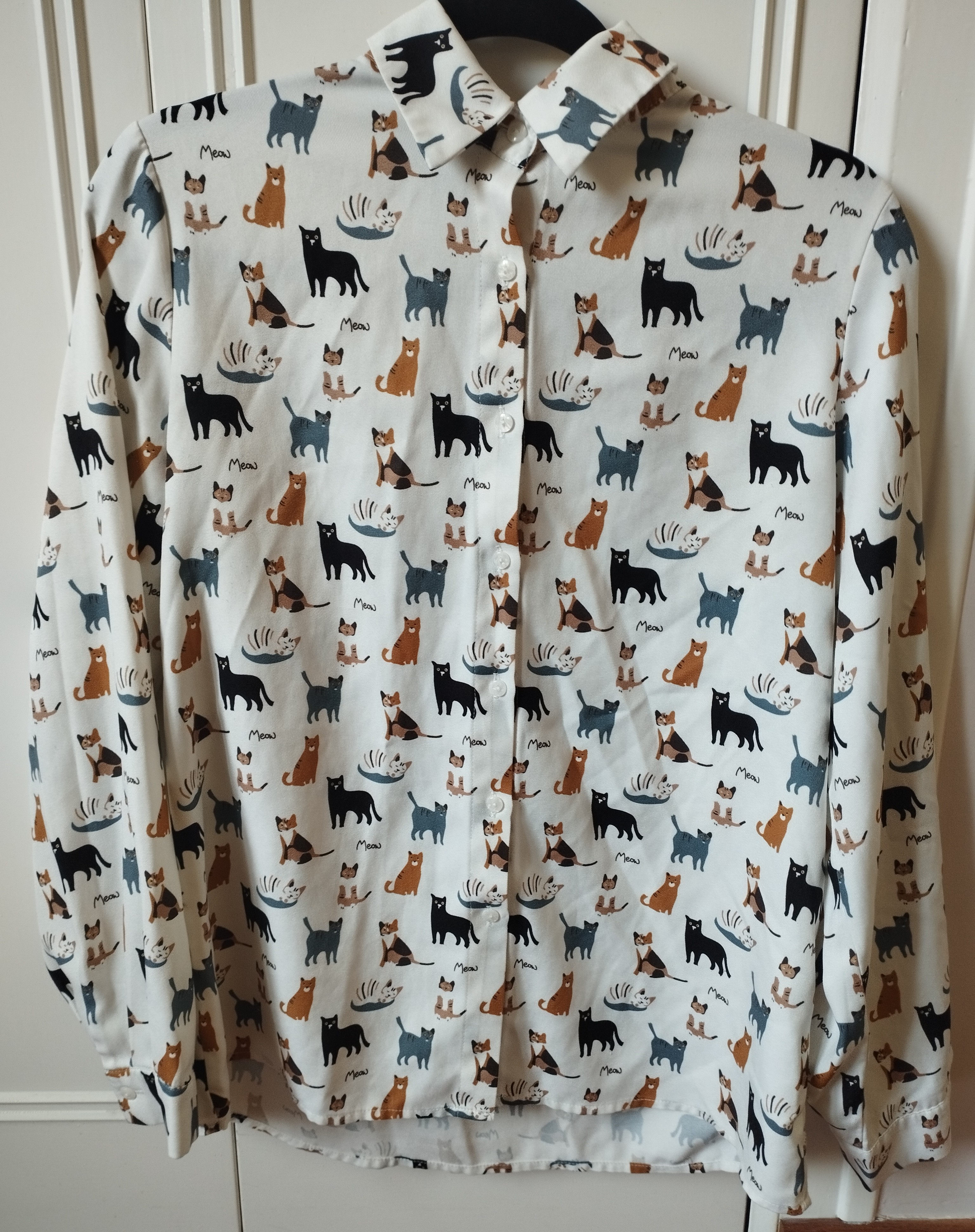 Chemise motifs chats