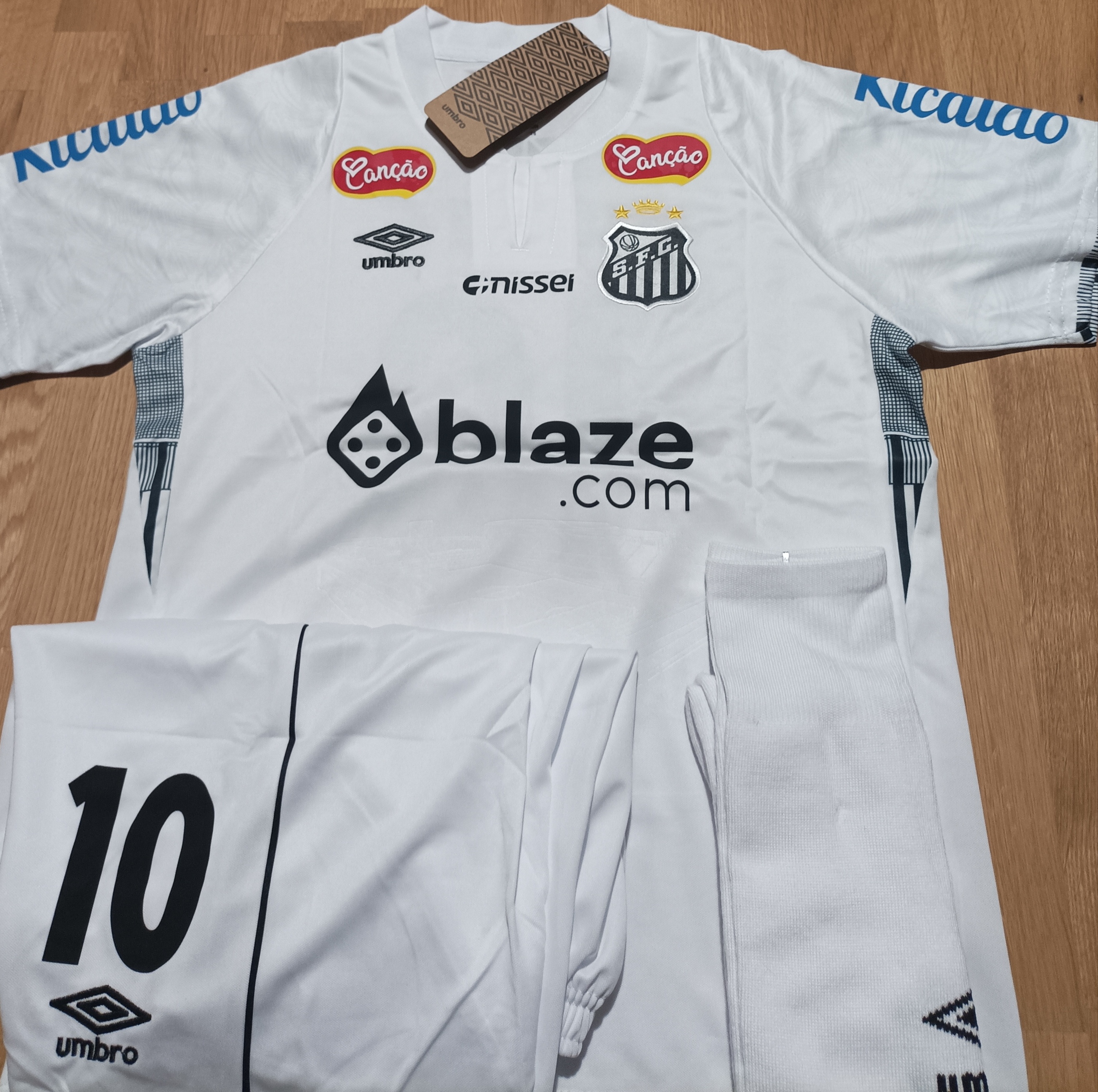 Maillot Neymar Santos FC taille 10 ans blanc domicile 2025 - photo numéro 4